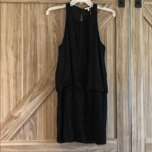 Naked Zebra black dress rayon/lace dress